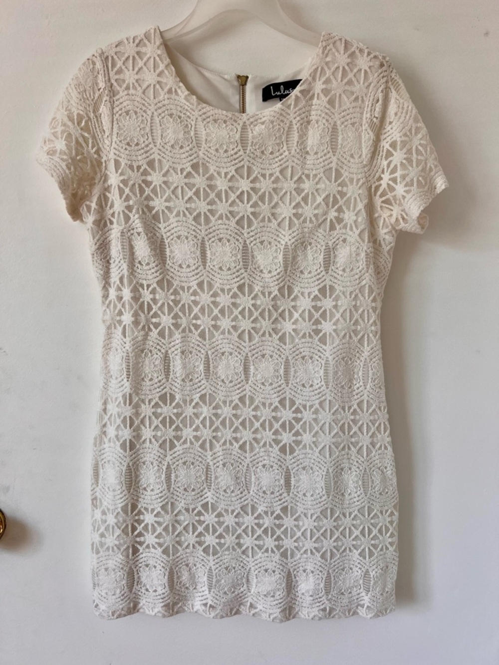 Lulus Love You for Eternity Shift Cocktail Dress White Medium